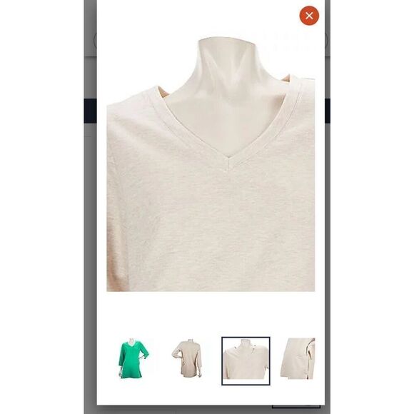 Susan Graver Womens 3X Brushed French Terry 3/4 Sleeve Tunic Heather Gray New - Picture 5 of 6